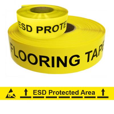 ESD Industrial Floor Tape DuraStripe IN-LINE Ergomat Floor Marking Tape 10 cm x 15 m Yellow Roll Type E